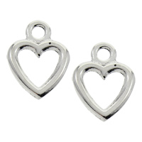 Zinc Alloy Heart Pendants, antique silver color plated, lead & cadmium free Approx 3mm 