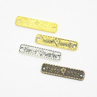 Zinc Alloy Connector Bar, Rectangle, word hand made, plated, with letter pattern & with flower pattern & 1/1 loop Approx 1.5mm 