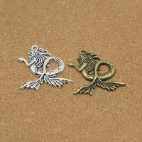 Character Shaped Zinc Alloy Pendants, Mermaid, plated Approx 1.5mm 