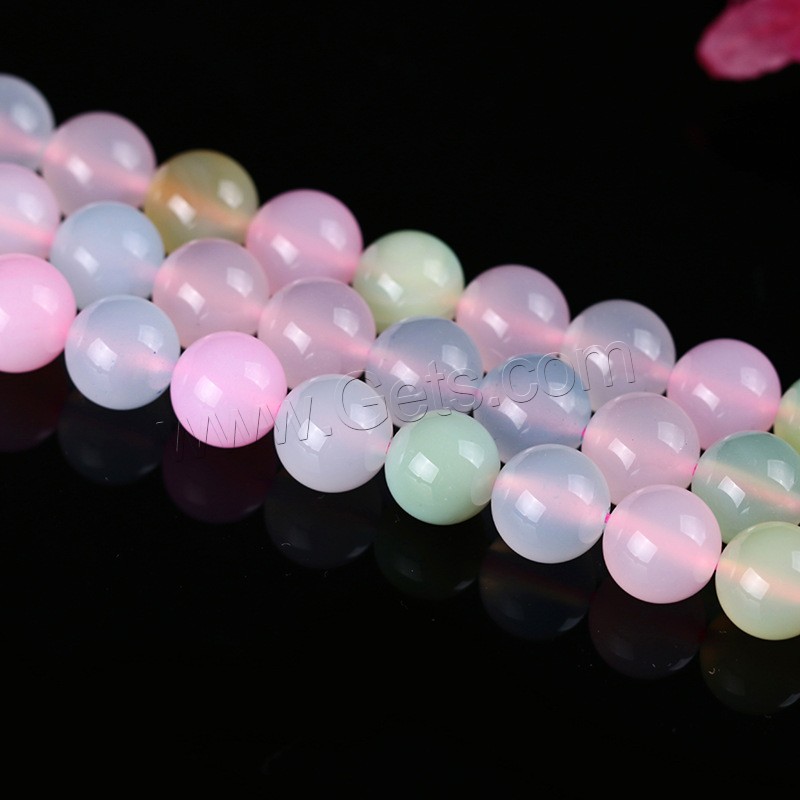 Morganit Perlen, rund, verschiedene Größen vorhanden, Bohrung:ca. 1mm, Länge:ca. 15 ZollInch, verkauft von Strang