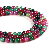 Natural Tourmaline Beads, Round Approx 1mm Approx 15 Inch 