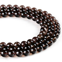 Natural Smoky Quartz Beads, Round Approx 1mm Approx 15 Inch 