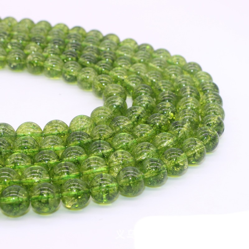 Natural Green Quartz Beads, Round, different size for choice, Hole:Approx 1mm, Length:Approx 15 Inch, Sold By Strand