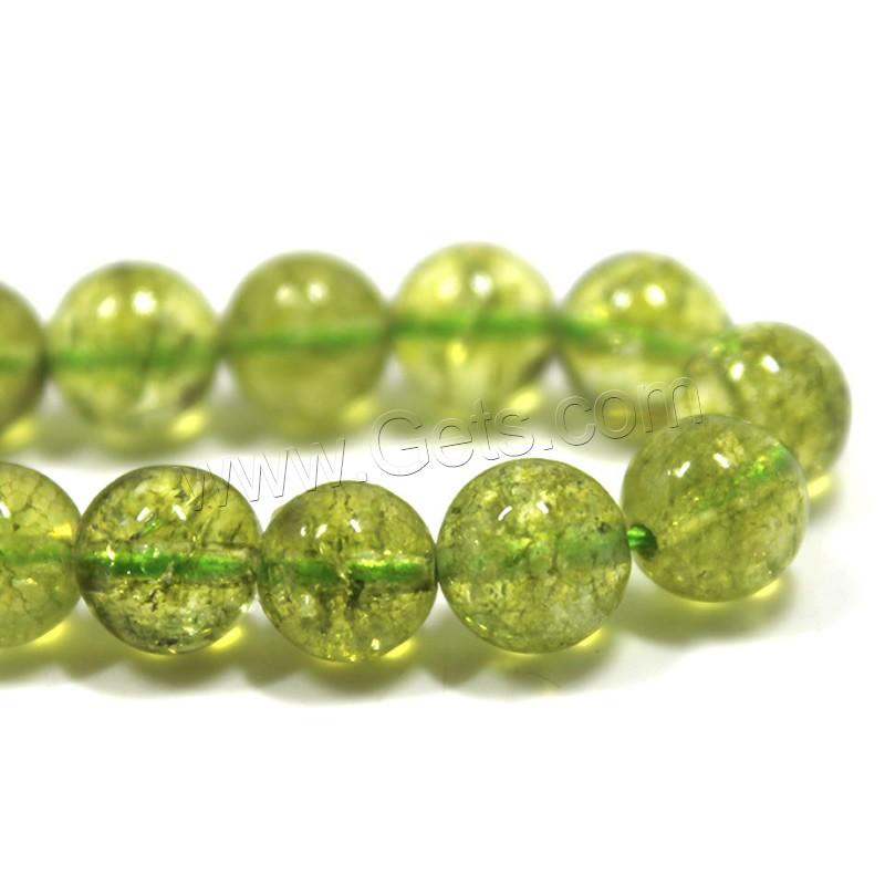 Natürliche Grüne Quarz Perlen, Grüner Quarz, rund, verschiedene Größen vorhanden, Bohrung:ca. 1mm, Länge:ca. 15 ZollInch, verkauft von Strang