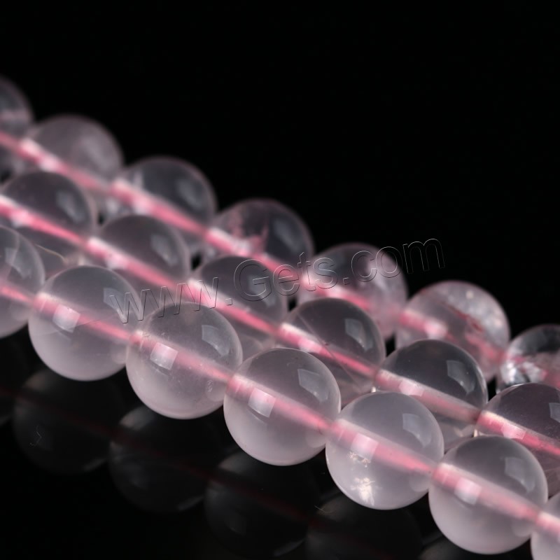 Natural Rose Quartz Beads, Round, different size for choice, Hole:Approx 1mm, Length:Approx 15 Inch, Sold By Strand