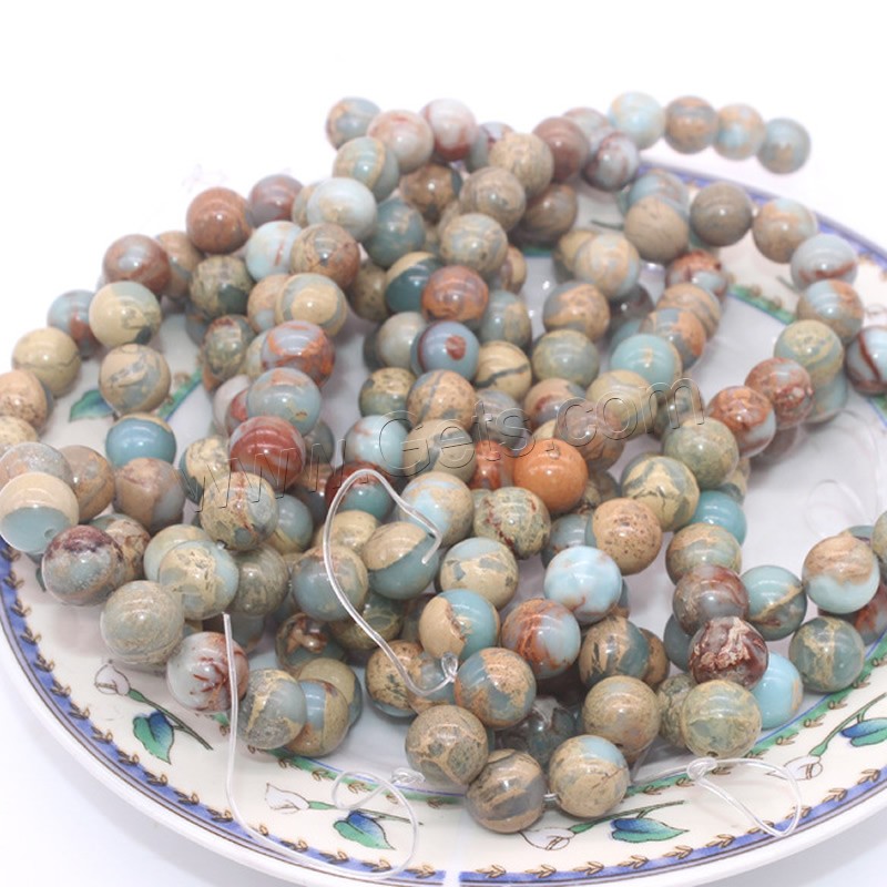 Impression Jasper Bead, Koreite, Round, different size for choice, Hole:Approx 1mm, Length:Approx 15 Inch, Sold By Strand
