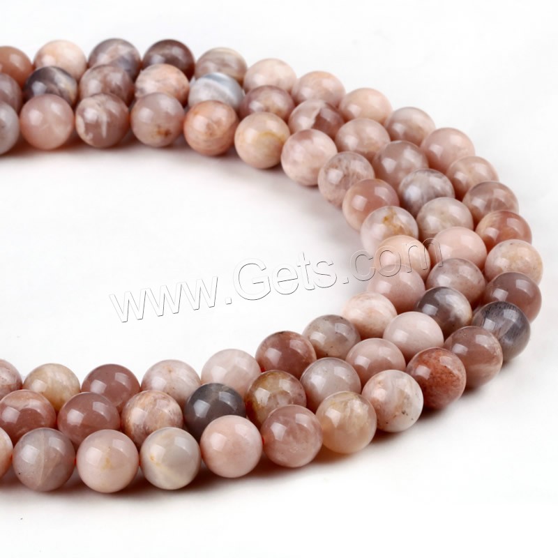Sunstone Bead, Round, different size for choice, Hole:Approx 1mm, Length:Approx 15 Inch, Sold By Strand