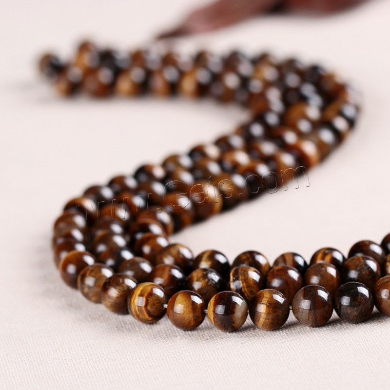 Tiger Eye Beads, Round, synthetic, different size for choice, Hole:Approx 1mm, Length:Approx 15 Inch, Sold By Strand