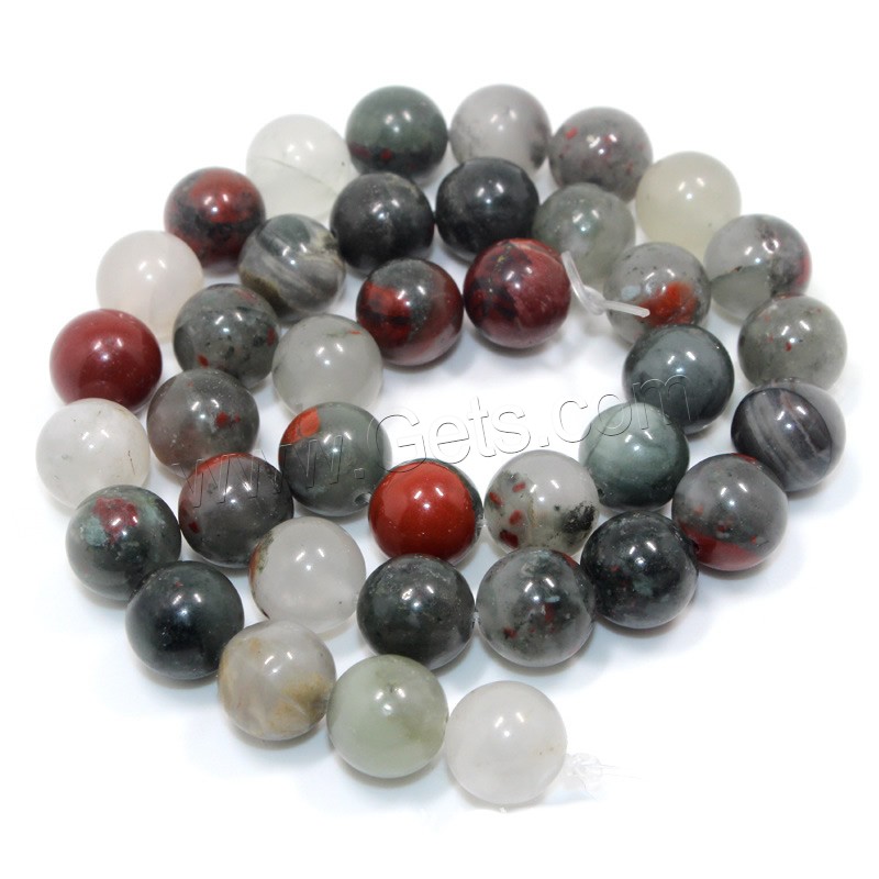 African Bloodstone Beads, Round, natural, different size for choice, Hole:Approx 1mm, Length:Approx 15 Inch, Sold By Strand