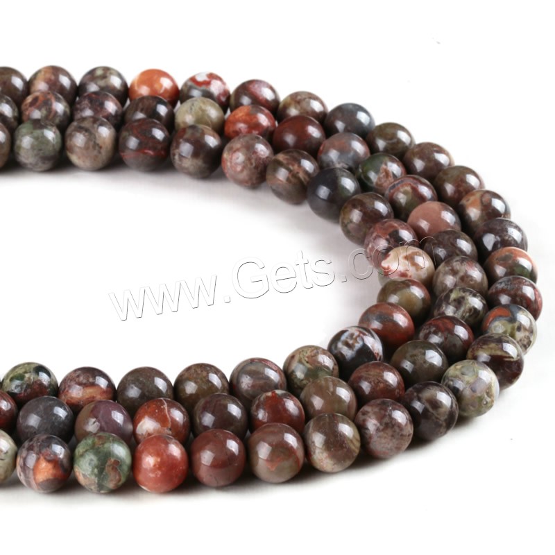 Natural Ocean Agate Beads, Ocean Jasper, Round, different size for choice, Hole:Approx 1mm, Length:Approx 15 Inch, Sold By Strand
