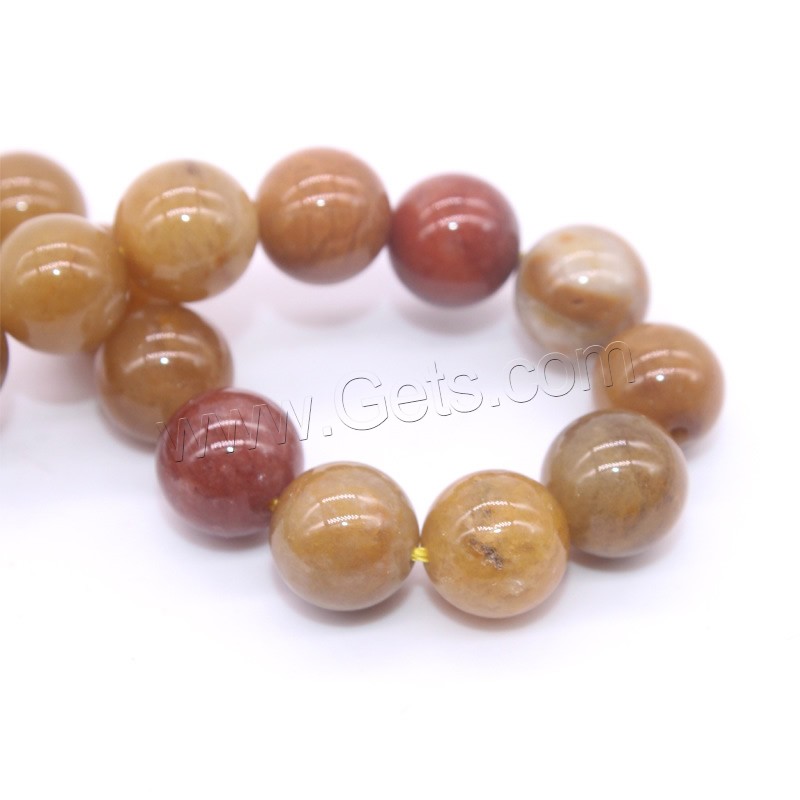 Three Colored Jade Beads, Round, natural, different size for choice, Hole:Approx 1mm, Length:Approx 15 Inch, Sold By Strand