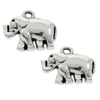 Zinc Alloy Pendant Rhinestone Setting, Elephant, antique silver color plated, lead & cadmium free Approx 2mm, Inner Approx 1mm 