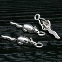 Zinc Alloy Animal Pendants, Mouse, antique silver color plated, lead & cadmium free Approx 3-5mm 