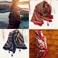 Bufanda de algodón & Chal, con Lana, más colores para la opción, 180x100cm, Vendido por Sarta