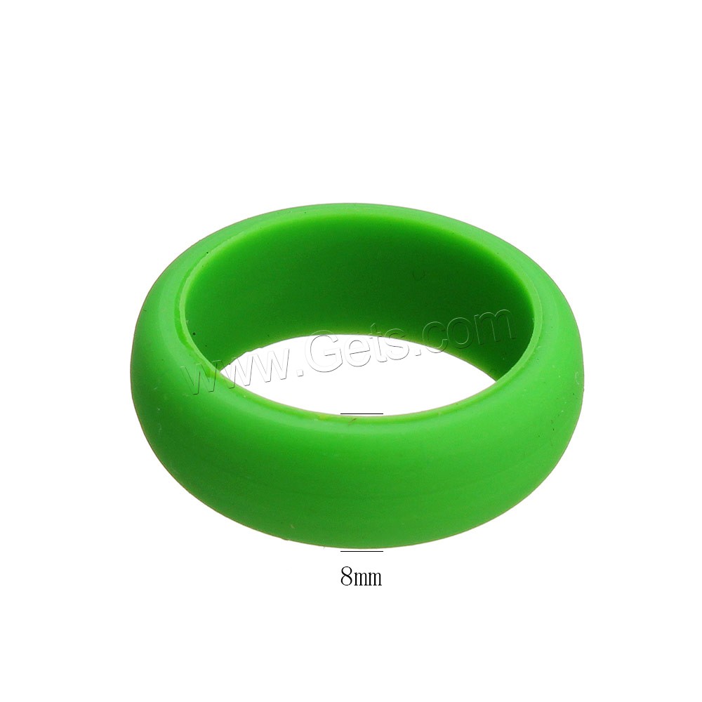 Silicone Finger Ring, different size for choice, more colors for choice, 8mm, Sold By PC