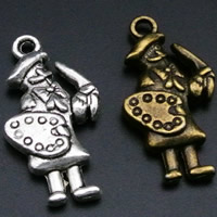 Character Shaped Zinc Alloy Pendants, plated, mixed colors, lead & cadmium free Approx 2mm 