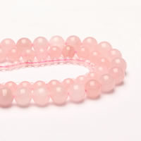 Natural Rose Quartz Beads, Round Approx 1mm Approx 15 Inch 