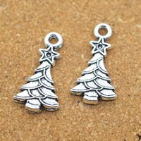Zinc Alloy Christmas Pendants, Christmas Tree, antique silver color plated, Christmas jewelry Approx 1.5mm 