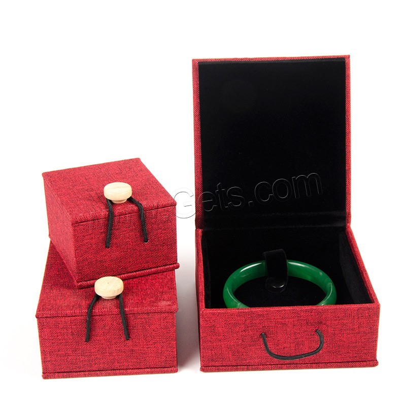 Cardboard Jewelry Set Box, Cotton Fabric, with Cardboard & Velveteen, Rectangle, different styles for choice, more colors for choice, Sold By PC