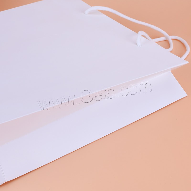 ギフト ショッピング バッグ, ペーパー, とともに ナイロンコード, 長方形, 異なるサイズの選択, ホワイト, 売り手 パソコン
