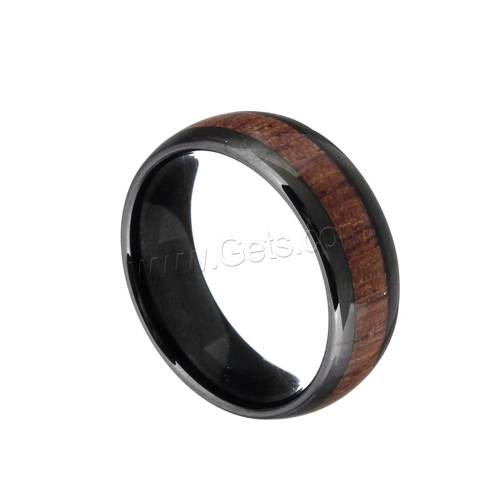 Men Tungsten Steel Ring in Bulk, with Paper, black ionic, different size for choice & for man, 8mm, Sold By PC