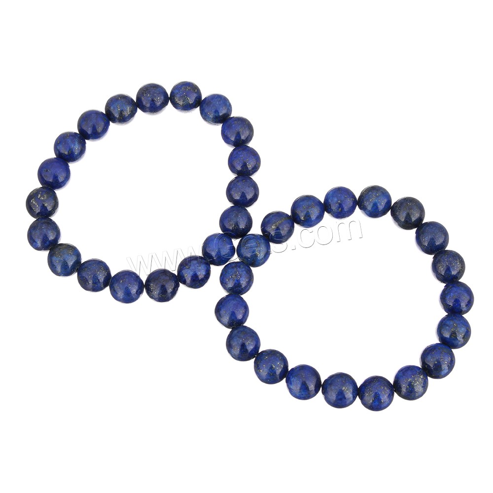 Naturelle Lapis Lazuli Bracelet, lapis lazuli naturel, normes différentes pour le choix, Longueur:Environ 6.5 pouce, Vendu par brin