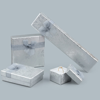 Cardboard Jewelry Set Box, with Glue Film & Gauze 