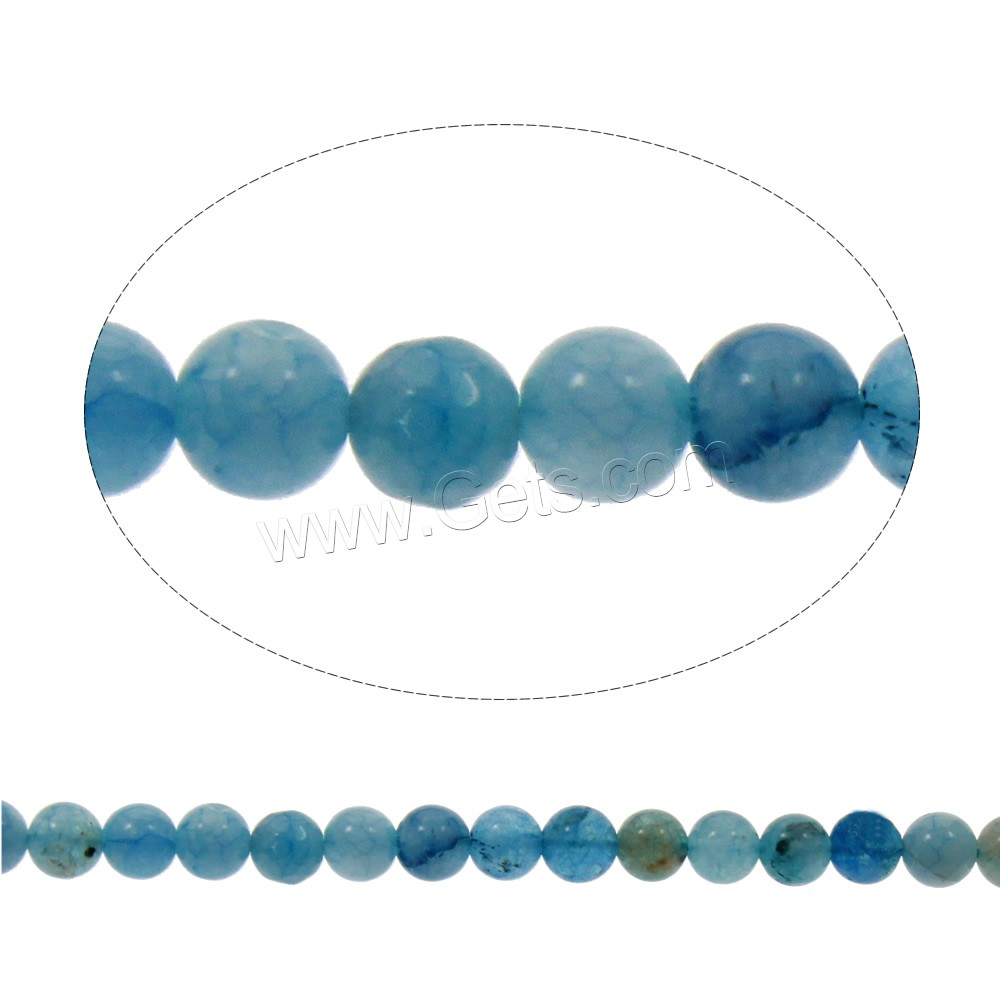 Natürliche Kyanit Perlen, Cyanit, rund, verschiedene Größen vorhanden, Bohrung:ca. 1mm, Länge:ca. 15 ZollInch, verkauft von Strang