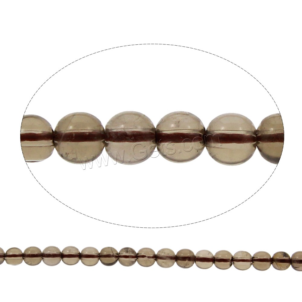 Natural Grey Quartz Beads, Round, different size for choice, Hole:Approx 1mm, Length:Approx 15 Inch, Sold By Strand