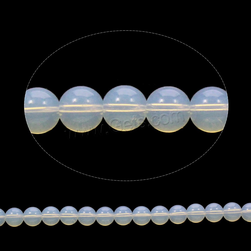 Meer Opal Perlen Schmuck, rund, verschiedene Größen vorhanden, Bohrung:ca. 1mm, Länge:ca. 16 ZollInch, verkauft von Strang