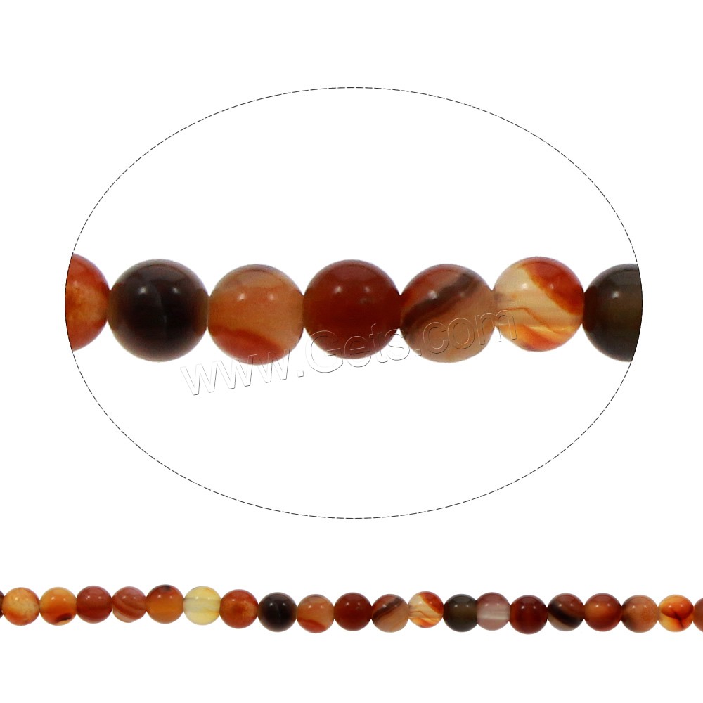 Natural Red Agate Beads, Round, different size for choice, Hole:Approx 1mm, Length:Approx 15 Inch, Sold By Strand