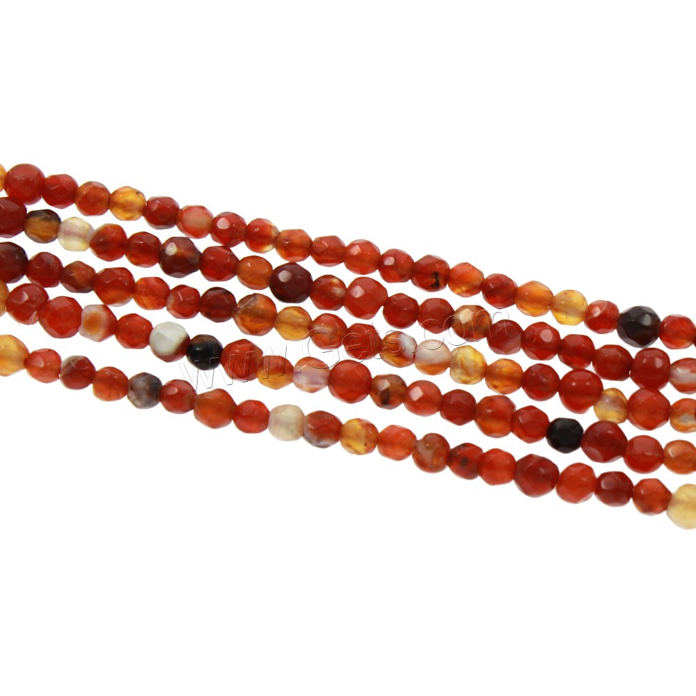 Abalorios de Ágata Rosa, Ágata roja, natural, diverso tamaño para la opción & facetas, agujero:aproximado 1mm, longitud:aproximado 15 Inch, Vendido por Sarta