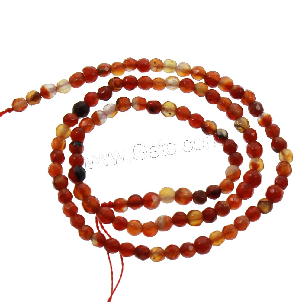 Natural Rose Agate Beads, Red Agate, different size for choice & faceted, Hole:Approx 1mm, Length:Approx 15 Inch, Sold By Strand