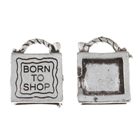 Zinc Alloy Handbag Pendants, plated, with letter pattern cadmium free Approx Approx 