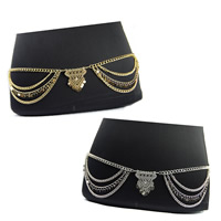 Zinc Alloy Waist Chain, plated, curb chain & for woman Approx 32 Inch 