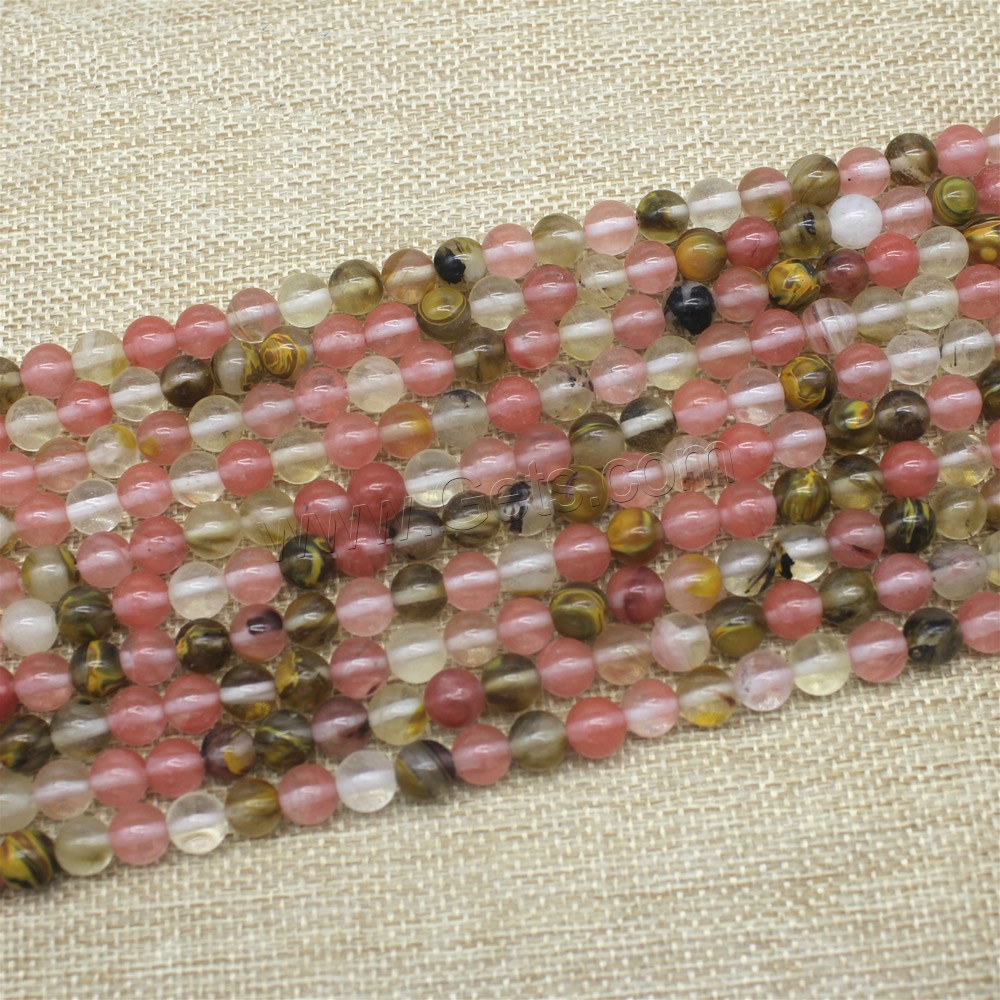 Watermelon Bead, Round, synthetic, different size for choice, Length:Approx 15 Inch, Sold By Strand