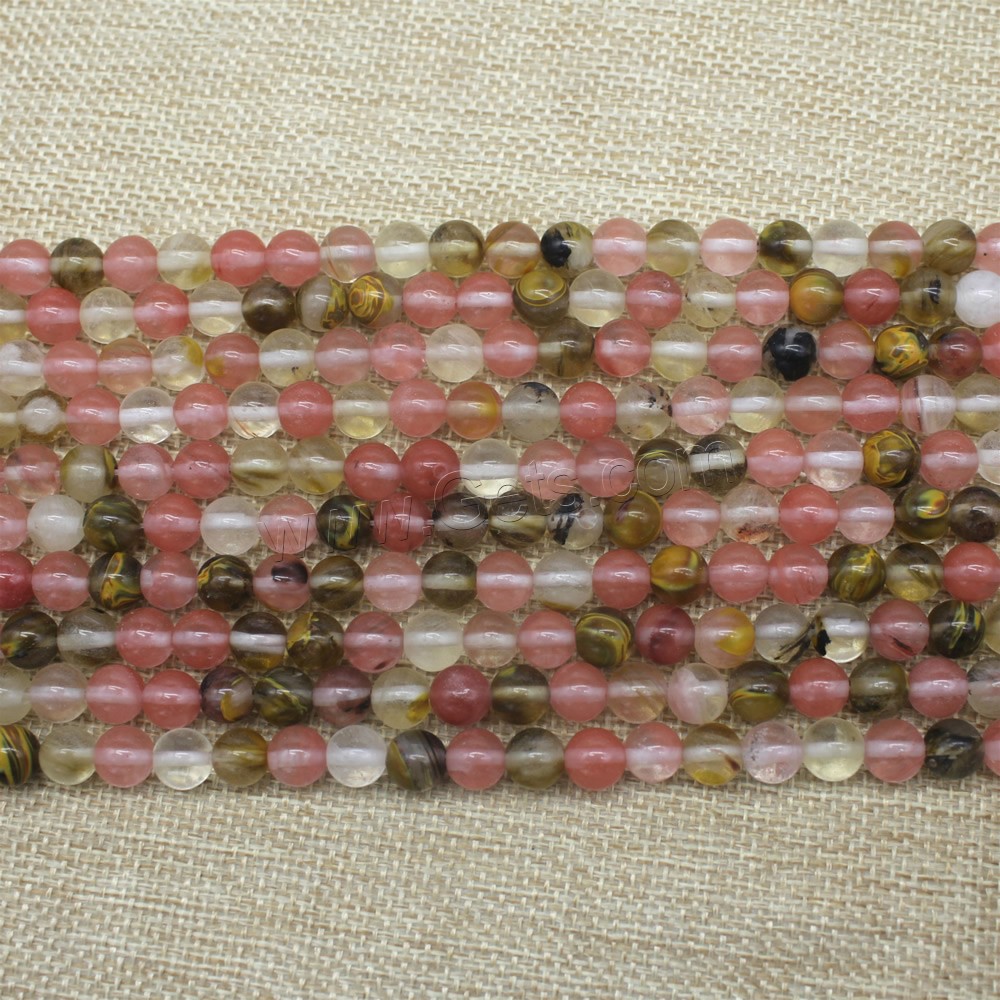 Watermelon Bead, Round, synthetic, different size for choice, Length:Approx 15 Inch, Sold By Strand