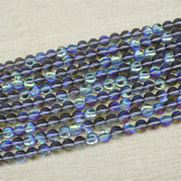Plaqué Perles de verre, Rond, Placage coloré, normes différentes pour le choix Environ 15 pouce, Vendu par brin