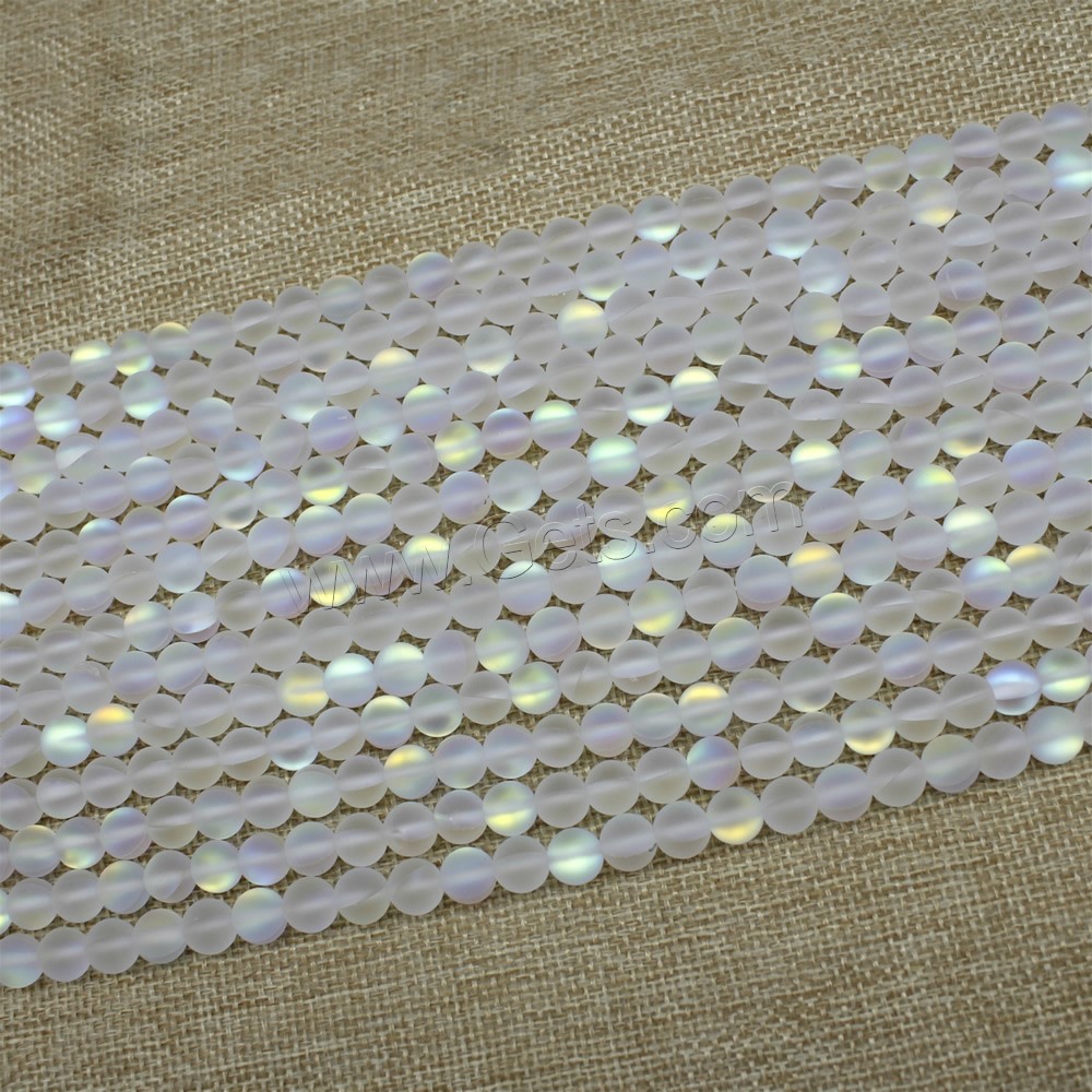 Plaqué Perles de verre, Rond, Placage coloré, normes différentes pour le choix & givré, Longueur:Environ 15 pouce, Vendu par brin