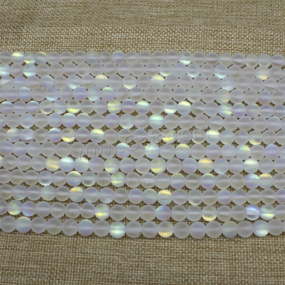 Plaqué Perles de verre, Rond, Placage coloré, normes différentes pour le choix & givré, Longueur:Environ 15 pouce, Vendu par brin