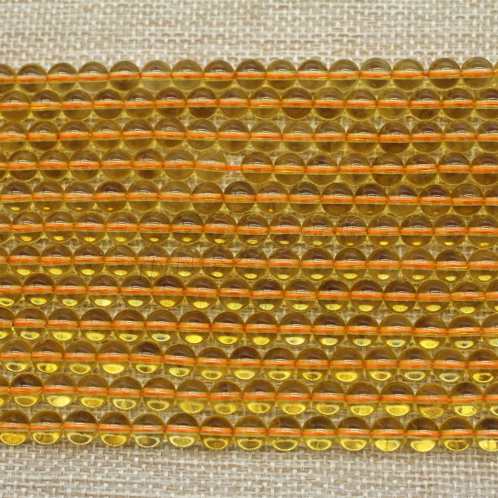 Natural Citrine Beads, Round, synthetic, November Birthstone & different size for choice, Length:Approx 15 Inch, Sold By Strand