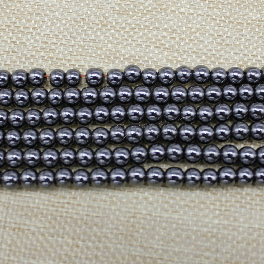Hämatit Perle, rund, verschiedene Größen vorhanden & facettierte, Länge:ca. 15 ZollInch, verkauft von Strang