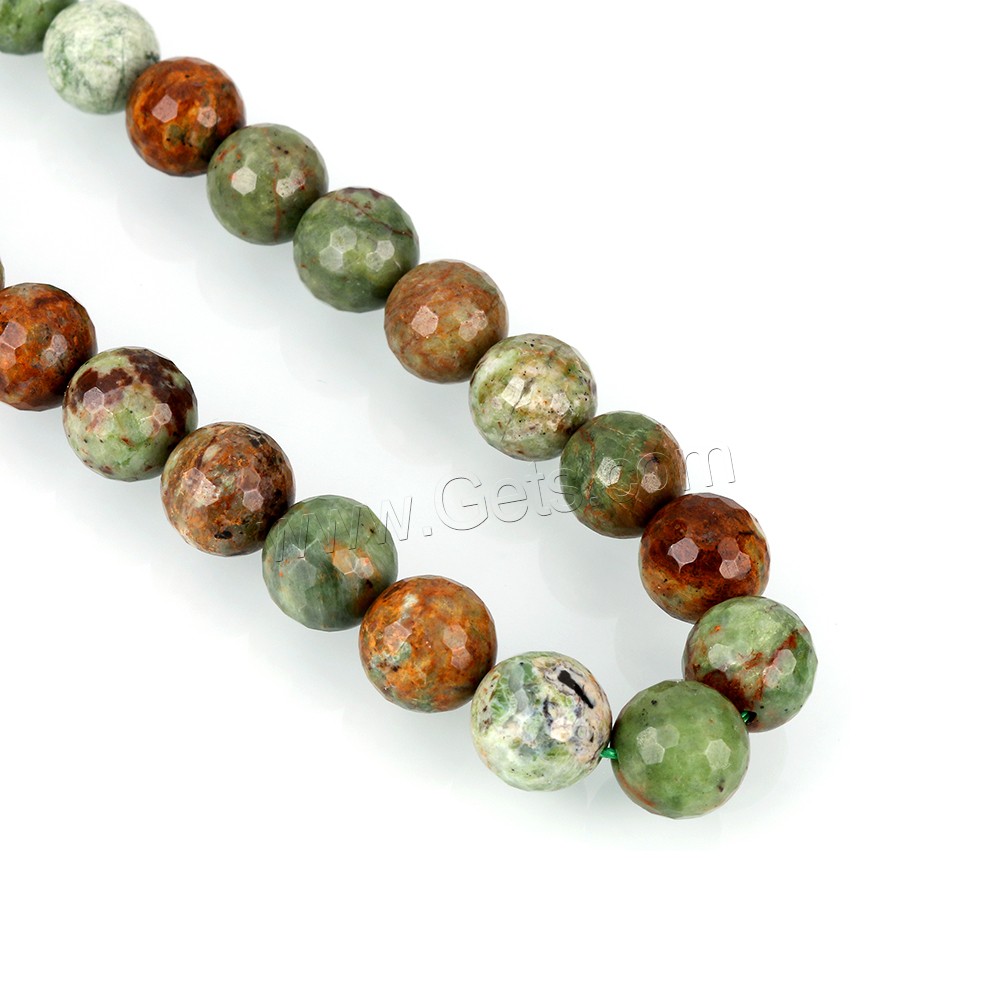 Green Opal Beads, Round, different size for choice & faceted, Hole:Approx 0.5-1.5mm, Length:Approx 15 Inch, Sold By Strand