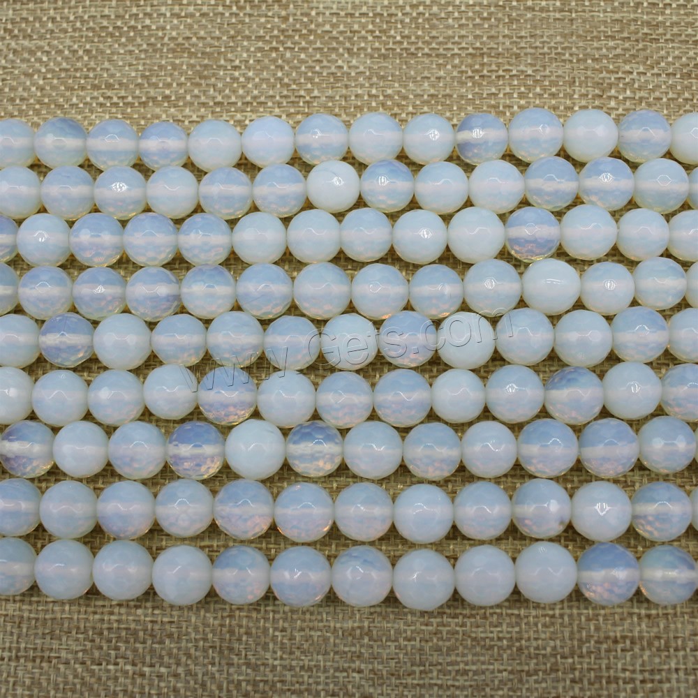 Sea Opal Jewelry Beads, Round, synthetic, different size for choice & faceted, Length:Approx 15 Inch, Sold By Strand
