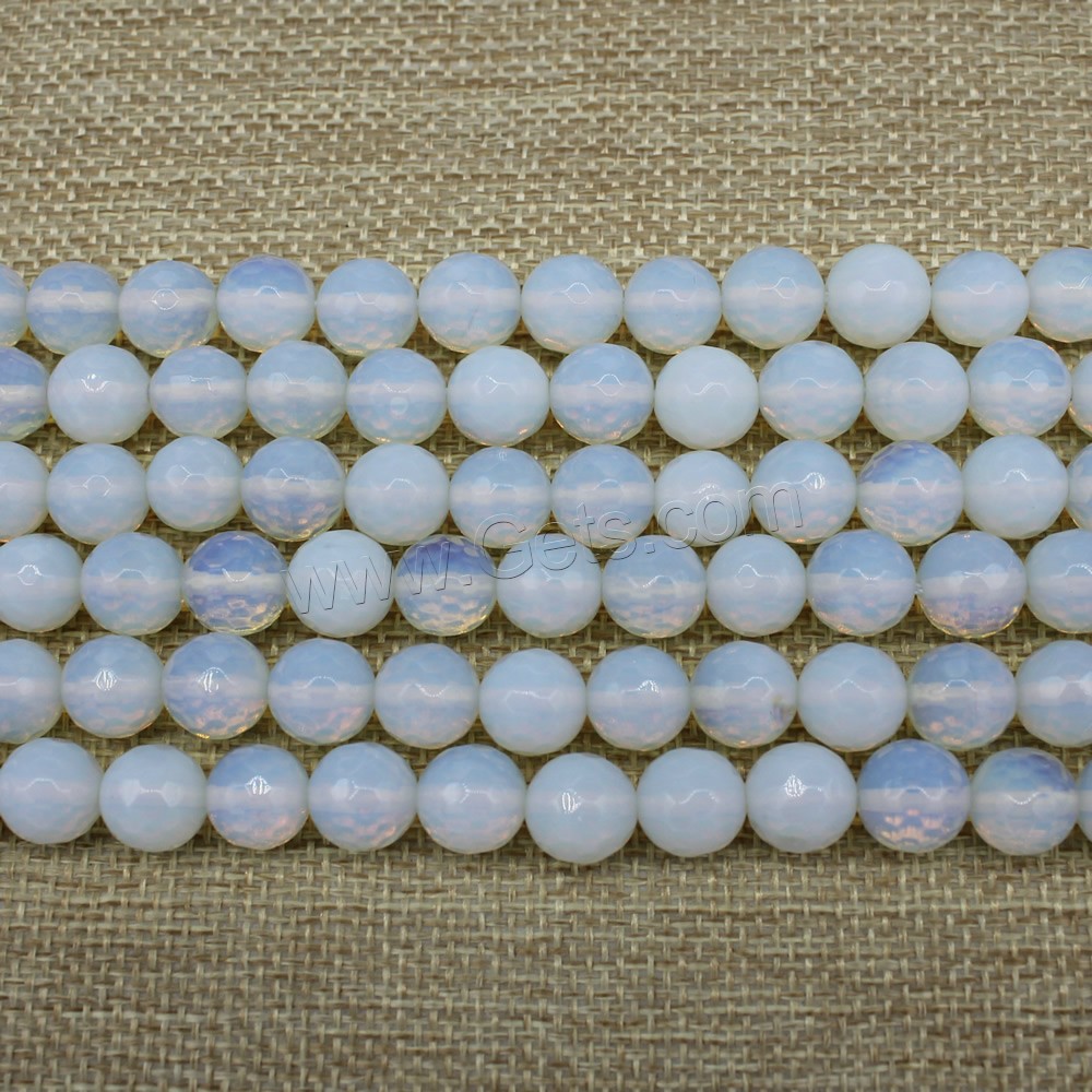 Sea Opal Jewelry Beads, Round, synthetic, different size for choice & faceted, Length:Approx 15 Inch, Sold By Strand