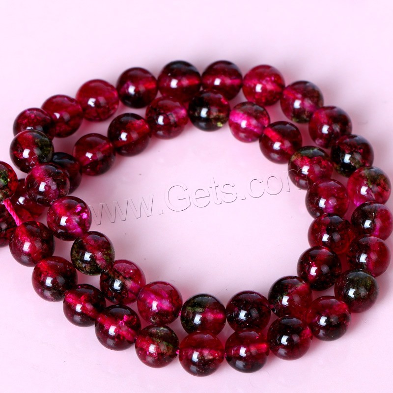 Natürliche Ruby Quarz Perlen, Rubinquarz, rund, Juli Birthstone & verschiedene Größen vorhanden, Bohrung:ca. 1mm, Länge:ca. 15 ZollInch, verkauft von Strang
