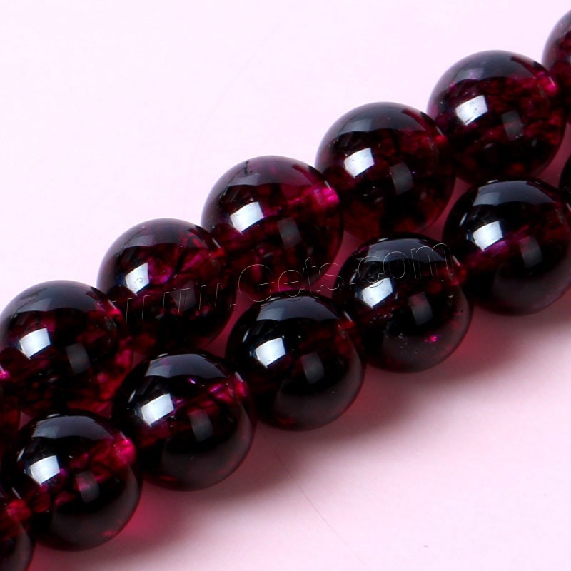 Perles en pierre grenat naturelles, Rond, Janvier Birthstone & normes différentes pour le choix, Trou:Environ 1mm, Longueur:Environ 15 pouce, Vendu par brin
