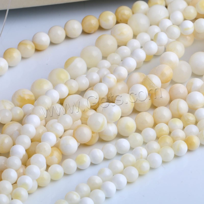 VHM Riesenmuscheln Perlen, Riesenmuschel, rund, verschiedene Größen vorhanden, Bohrung:ca. 1mm, Länge:ca. 15 ZollInch, verkauft von Strang