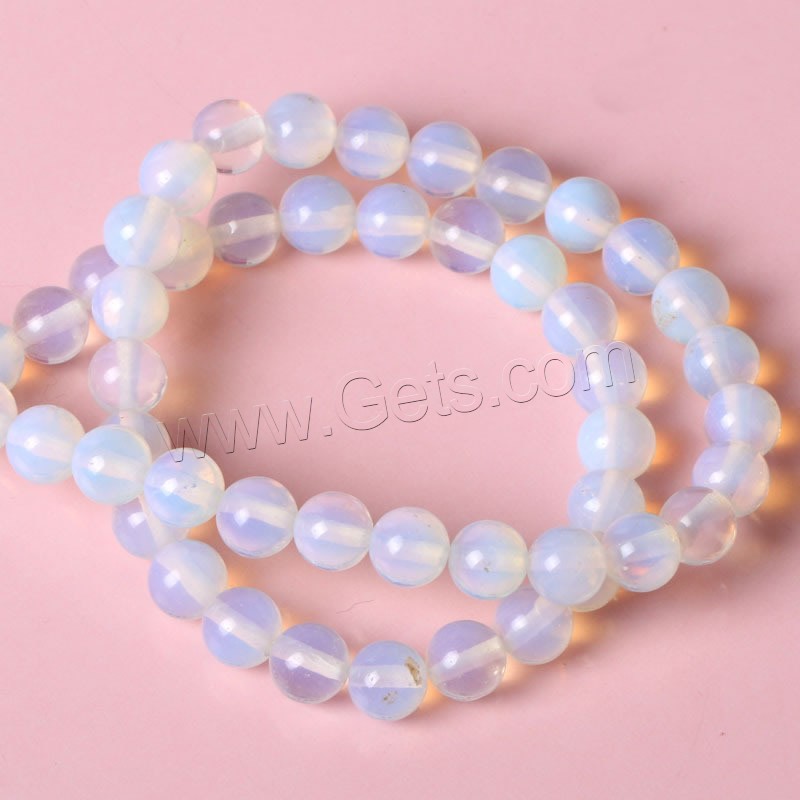 Meer Opal Perlen Schmuck, rund, verschiedene Größen vorhanden, Bohrung:ca. 1mm, Länge:ca. 15 ZollInch, verkauft von Strang