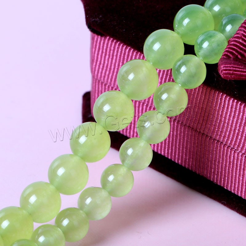 Natural Green Quartz Beads, Round, different size for choice, red, Hole:Approx 1mm, Length:Approx 15 Inch, Sold By Strand